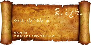 Rott Ádám névjegykártya