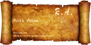 Rott Ádám névjegykártya